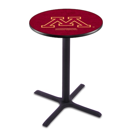 36 Blk Wrinkle Minnesota Pub Table,36 Dia. Top